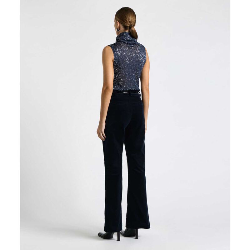 Cue Sequin Sleeveless Funnel Neck Knit image number 1